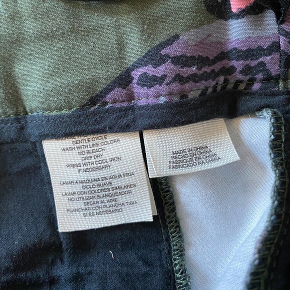 RACHEL Rachel Roy Olive Crane Print Ankle Pants - Picture 8 of 9